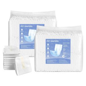 VEVOR Disposable Male Dog Diapers, Super Absorbent Male Dog Wraps, 360 ° Leak-Proof Belly Bands with Wetness Indicator for Doggies in Heat, Training